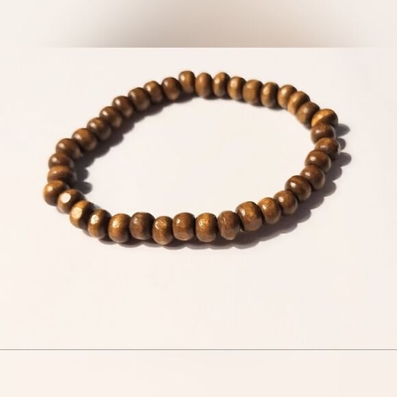 Men's bracelet beaded beads brown new d22 - Picture 1 of 1